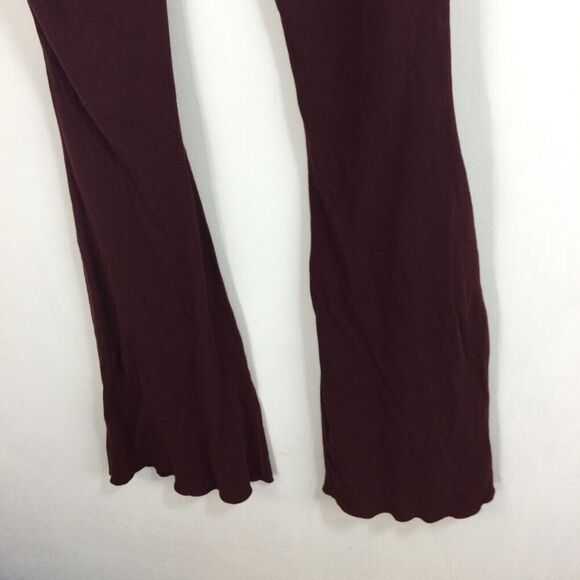 Outdoor Voices Leggings Superform Rib Flare Yoga Pants High Rise Active Burgundy - Picture 8 of 10